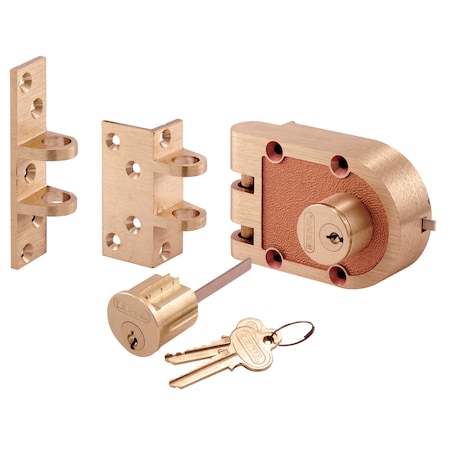 Prime-Line Bronze, Double Cylinder Deadlock Single Pack SE 19361